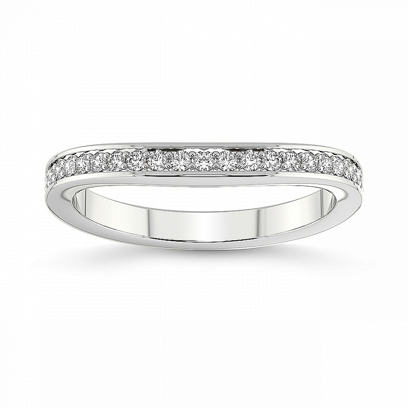Platinum Jade Wedding Band (1/4 Ct. Tw.) front image