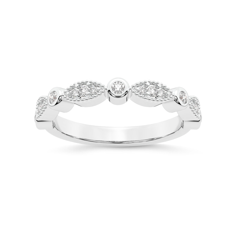 14kt White Gold Rosa Wedding Band (1/6 Ct. Tw.) front image