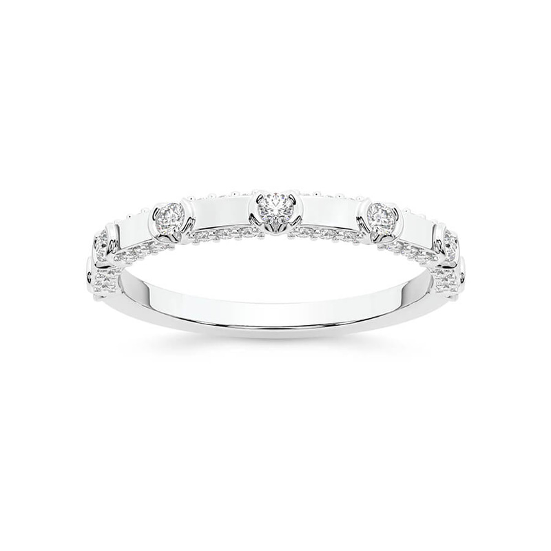 9ct White Gold Solne Wedding Band (3/8 Ct. Tw.) front image