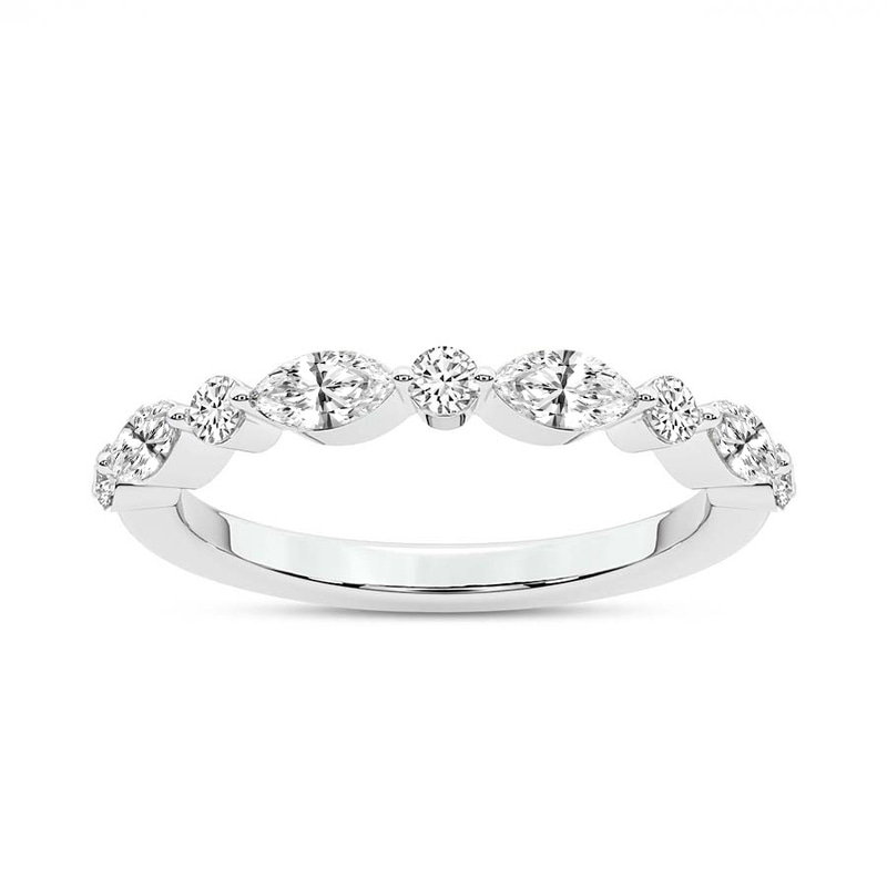 14kt White Gold Shailene Wedding Band (3/4 Ct. Tw.) front image