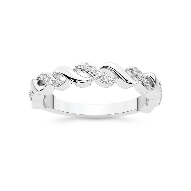 14kt White Gold Aveline Wedding Band (1/10 Ct. Tw.) front image