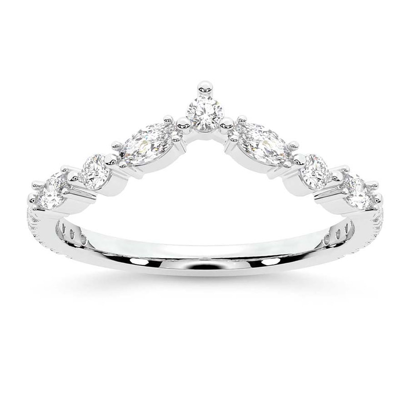 18ct White Gold Juno Wedding Band (1/2 Ct. Tw.) front image