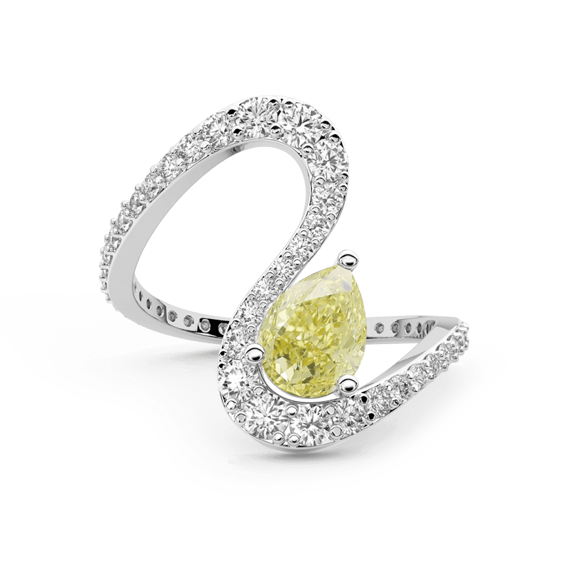 Platinum The Sun and the Stars Colored Lab Diamond Ring (1 3/4 Ct. Tw.) front image