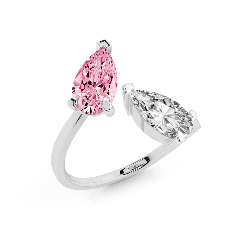 10kt White Gold Break of Dawn Colored Lab Diamond Ring (2 Ct. Tw.) front image