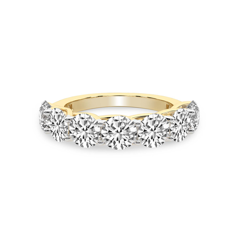 9ct Yellow Gold Leandra Round Lab Diamond Anniversary Band (1 Ct. Tw.) front image