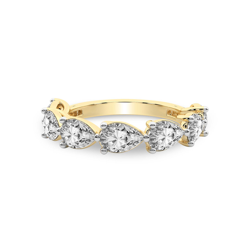 9ct Yellow Gold Estrella Pear Lab Diamond Anniversary Band (1 Ct. Tw.) front image