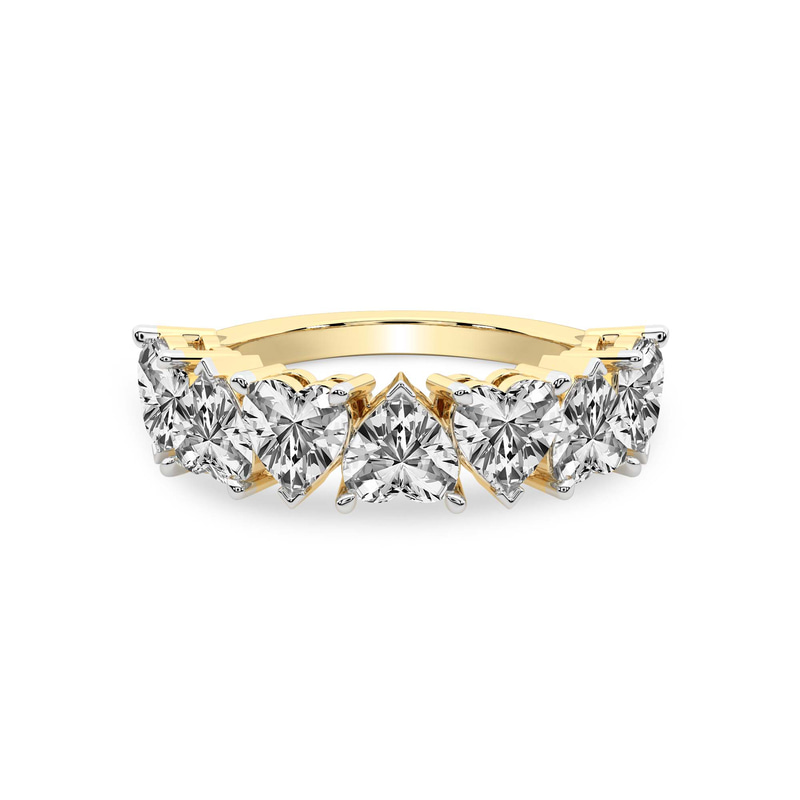 9ct Yellow Gold Rafaela Heart Lab Diamond Anniversary Band (1 Ct. Tw.) front image