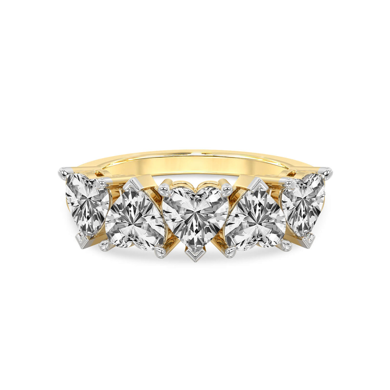 14ct Yellow Gold Octavia Heart Lab Diamond Anniversary Band (1 Ct. Tw.) front image