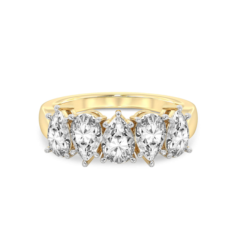 10kt Yellow Gold Blakely Pear Lab Diamond Anniversary Band (1 Ct. Tw.) front image
