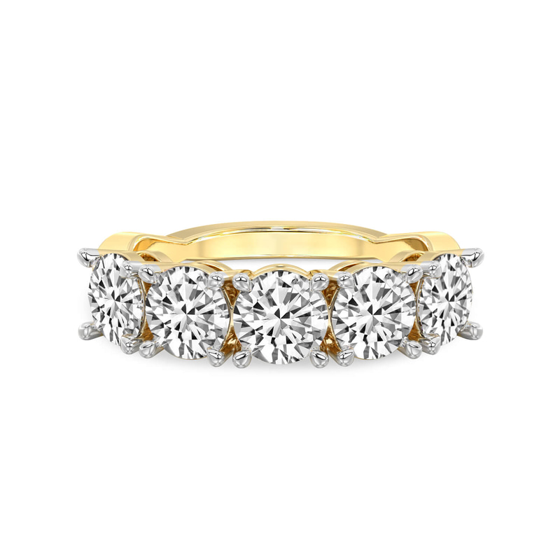 9ct Yellow Gold Noella Round Lab Diamond Anniversary Band (1/2 Ct. Tw.) front image