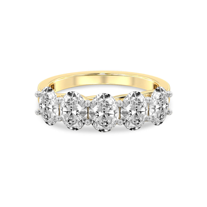 9ct Yellow Gold Fairleigh Oval Lab Diamond Anniversary Band (1/2 Ct. Tw.) front image