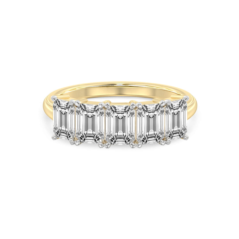 14kt Yellow Gold Ophelia Emerald Lab Diamond Anniversary Band (3 Ct. Tw.) front image
