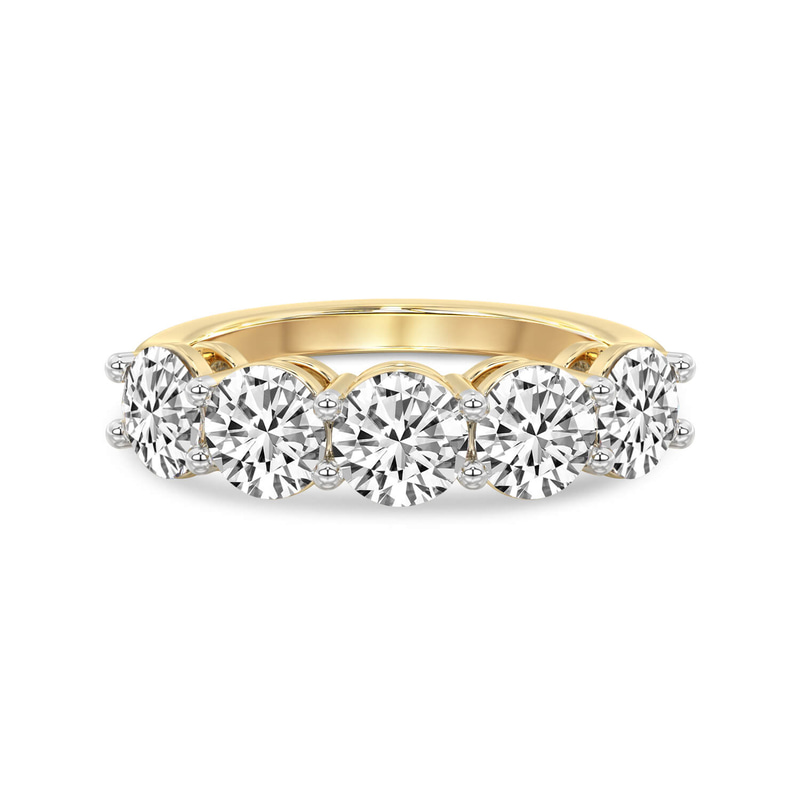 9ct Yellow Gold Elowyn Round Lab Diamond Anniversary Band (1/2 Ct. Tw.) front image