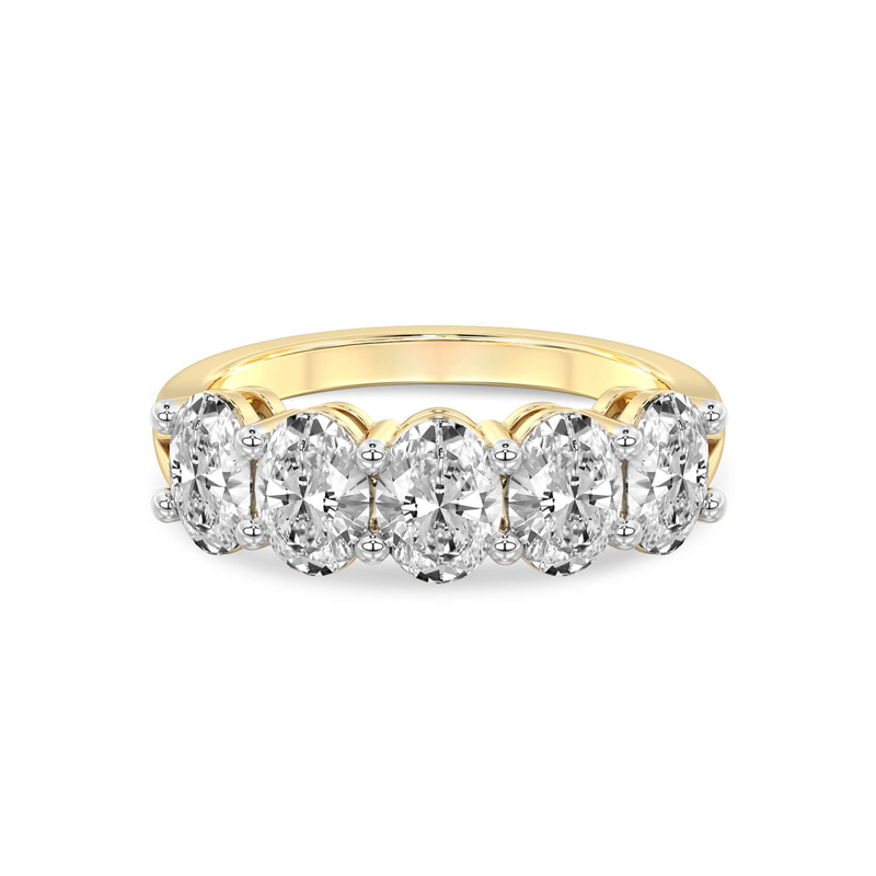9ct Yellow Gold Portia Oval Lab Diamond Anniversary Band (2 Ct. Tw.) front image
