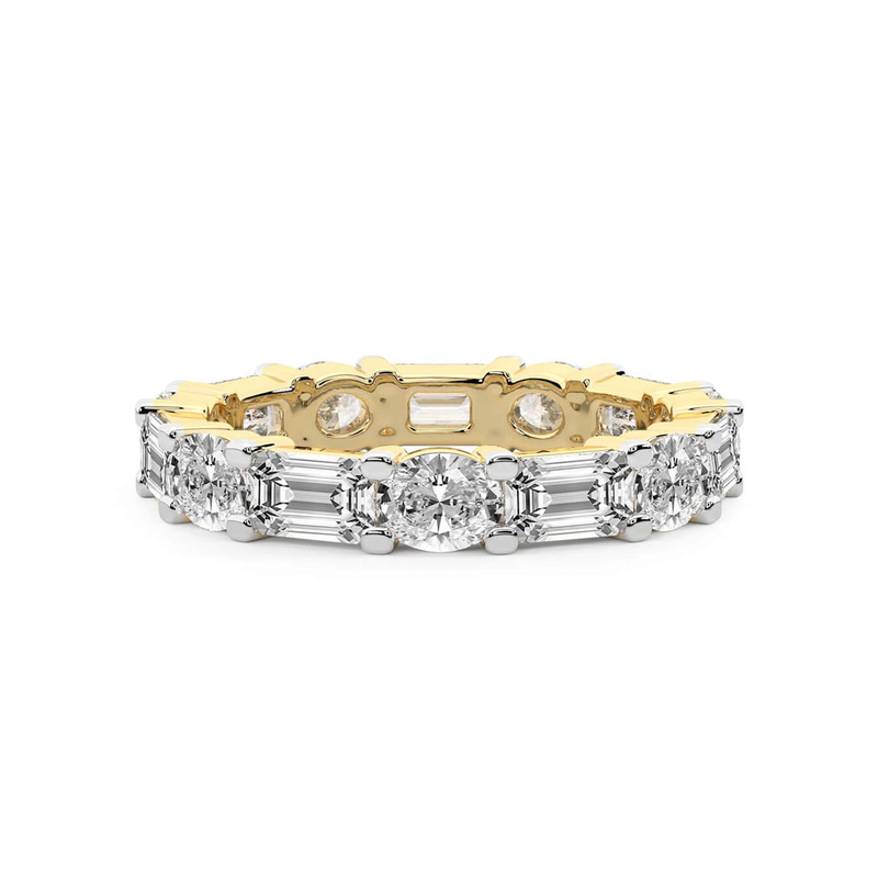 14kt Yellow Gold Mckenna Oval & Emerald Lab Diamond Eternity Ring (5 Ct. Tw.) front image