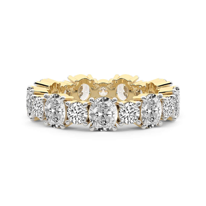 14kt Yellow Gold Mariah Oval & Round Lab Diamond Eternity Ring (3 Ct. Tw.) front image