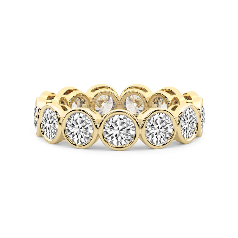 14ct Yellow Gold Dream Round Bezel Lab Diamond Eternity Ring (1 Ct. Tw.) front image
