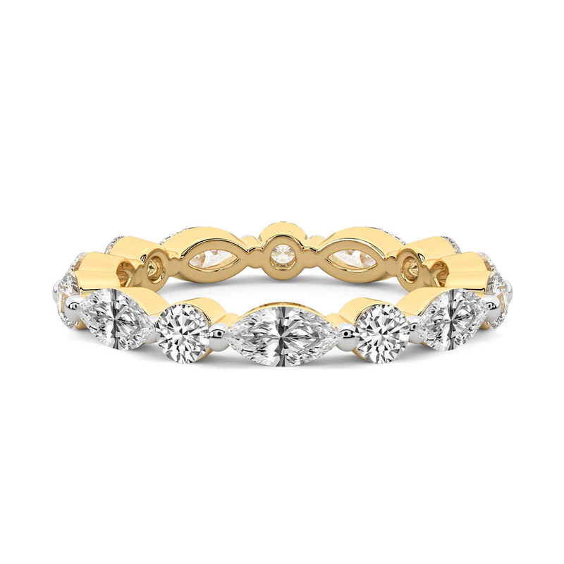 14kt Yellow Gold Kenzie Marquise & Round Lab Diamond Eternity Ring (2 Ct. Tw.) front image