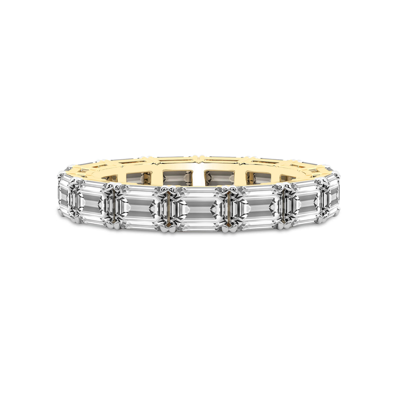 14kt Yellow Gold Maven Emerald Lab Diamond Eternity Ring (4 Ct. Tw.) front image
