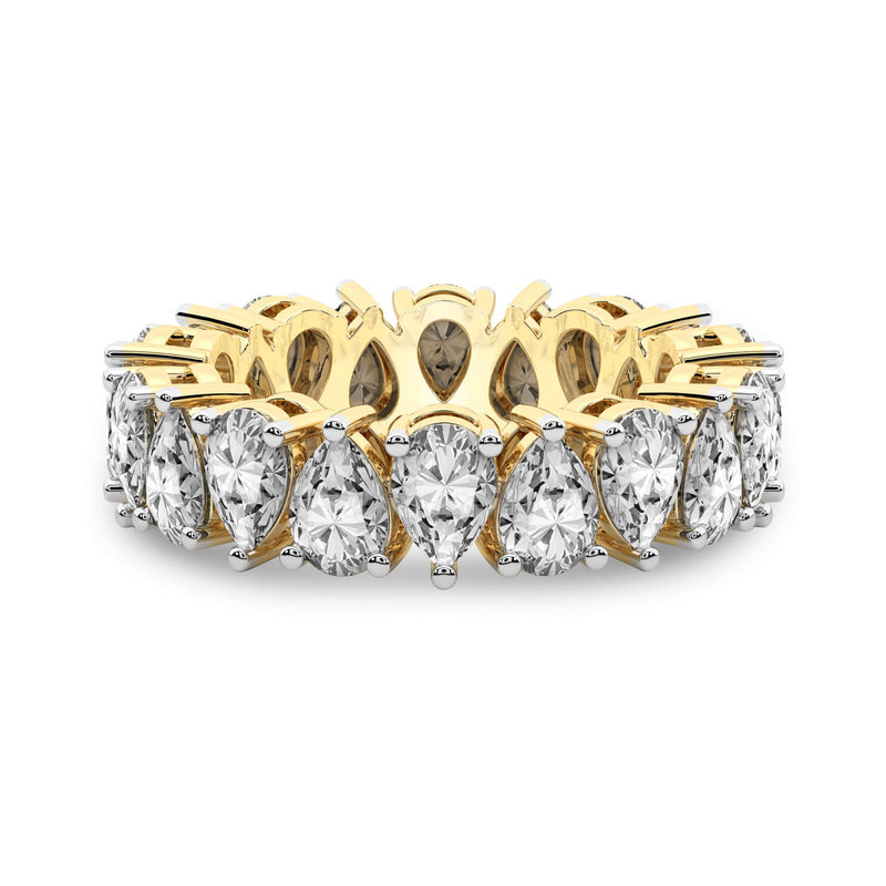 9ct Yellow Gold Fable Pear Lab Diamond Eternity Ring (7 Ct. Tw.) front image