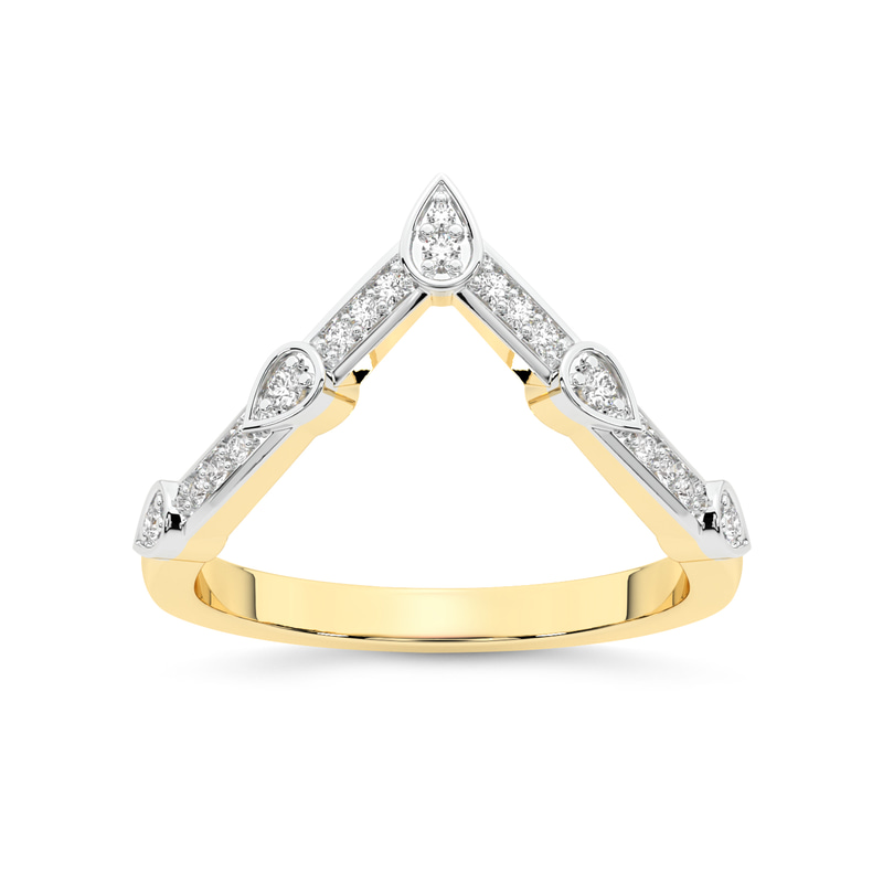10kt Yellow Gold Paxe Wedding Band (1/8 Ct. Tw.) front image