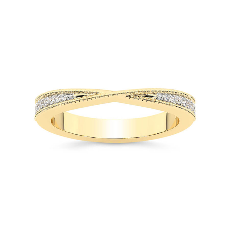 10kt Yellow Gold Clmence Wedding Band (1/10 Ct. Tw.) front image
