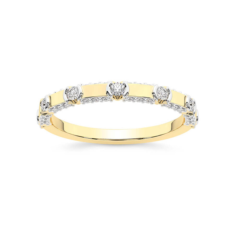 9ct Yellow Gold Solne Wedding Band (3/8 Ct. Tw.) front image
