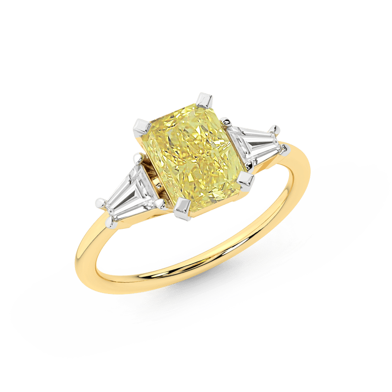 18kt Yellow Gold A Summer's Day Colored Lab Diamond Ring (4 Ct. Tw.) front image