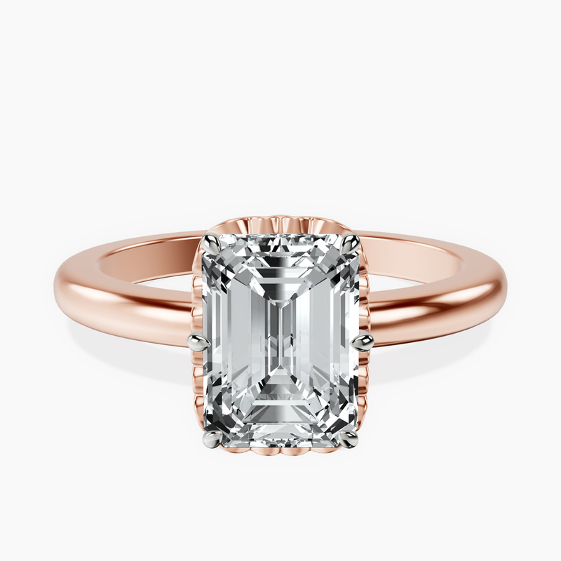 18kt Rose Gold Malissa Solitaire Lab Diamond Ring front image