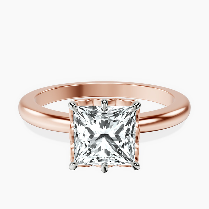 14kt Rose Gold Malissa Solitaire Lab Diamond Ring front image