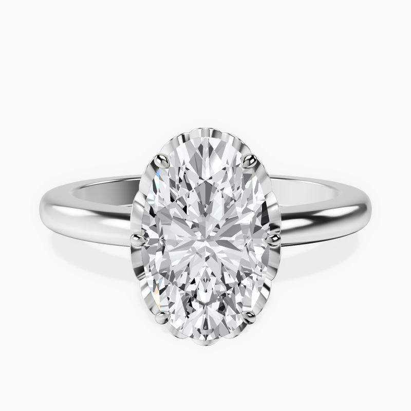 2.99 ct. oval Malissa Solitaire Ring in 10kt white gold rtr top