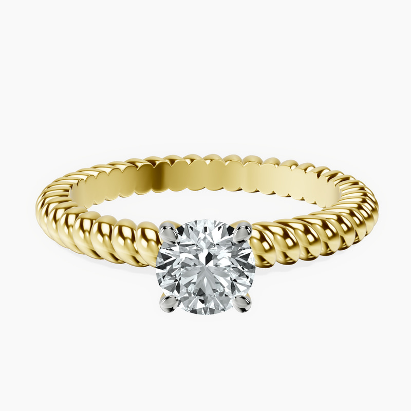 18kt Yellow Gold Sansa Solitaire Lab Diamond Ring front image