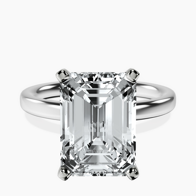 Platinum Four Prong Solitaire 2mm Lab Diamond Ring front image