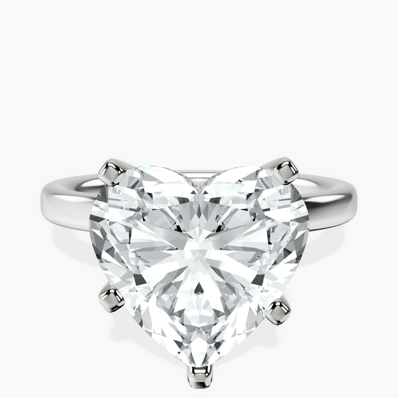 Platinum Four Prong Solitaire 2mm Lab Diamond Ring front image