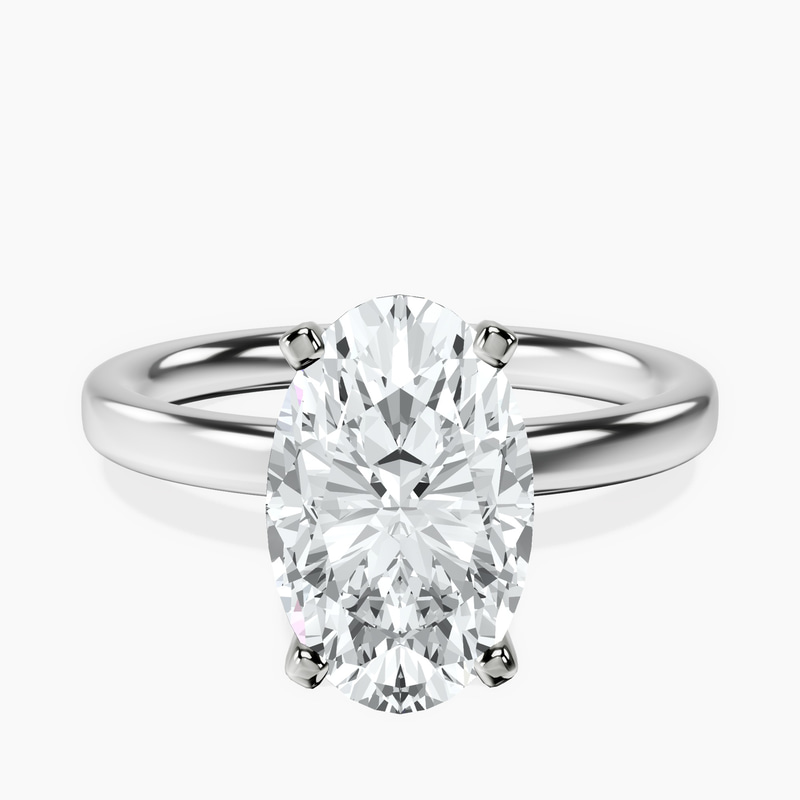 2.06 ct. oval Four Prong Ring in 10kt white gold rtr top