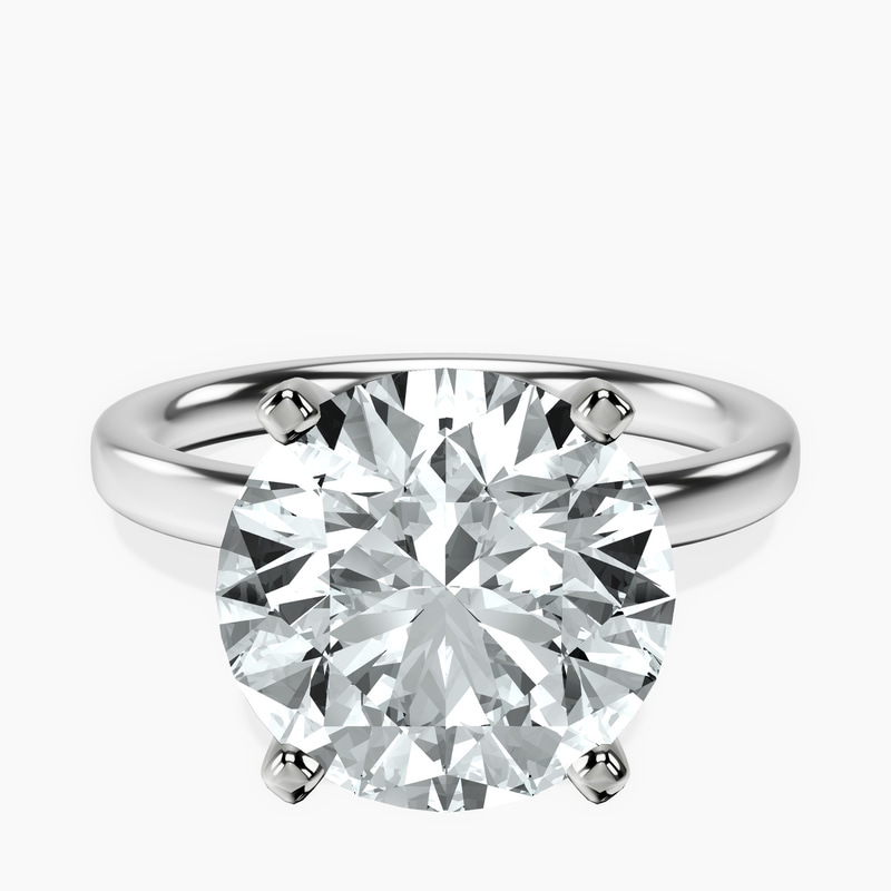 Platinum Four Prong Solitaire 2mm Lab Diamond Ring front image
