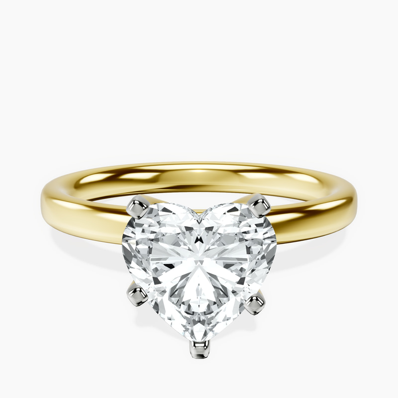 Four Prong Solitaire 2mm Lab Diamond Ring front view