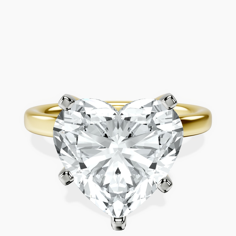 10kt Yellow Gold Four Prong Solitaire 2mm Lab Diamond Ring front image