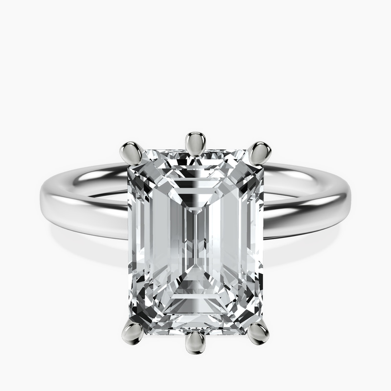 Platinum Six Prong Solitaire 2mm Lab Diamond Ring front image