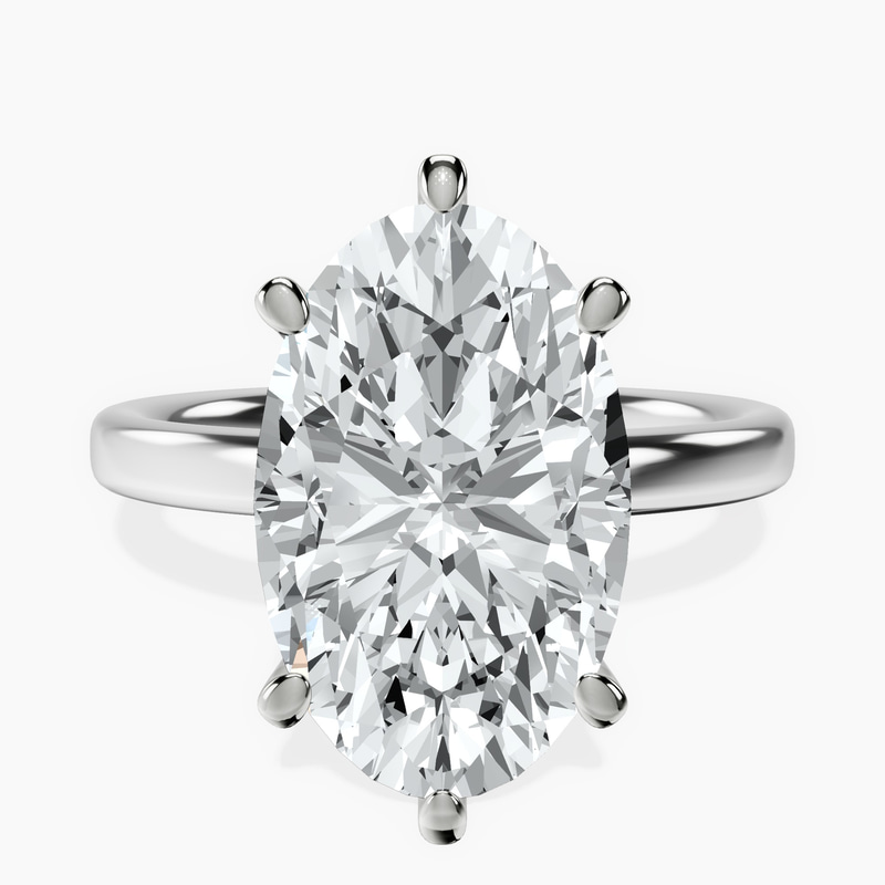 Platinum Six Prong Solitaire 2mm Lab Diamond Ring front image