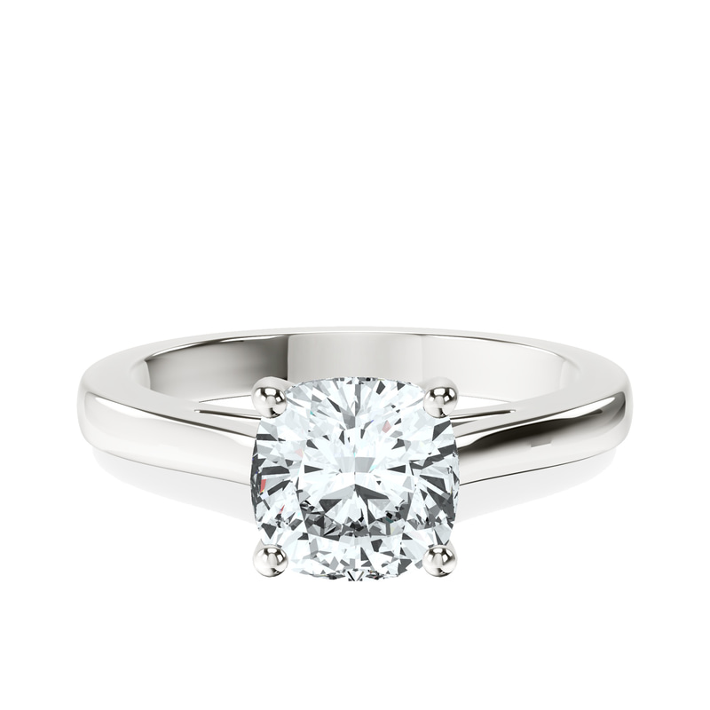 Teagan Solitaire 2mm Lab Diamond Ring front view