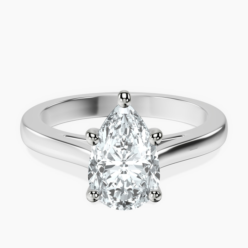 2.81 ct. pear Teagan Solitaire Ring in platinum rtr top