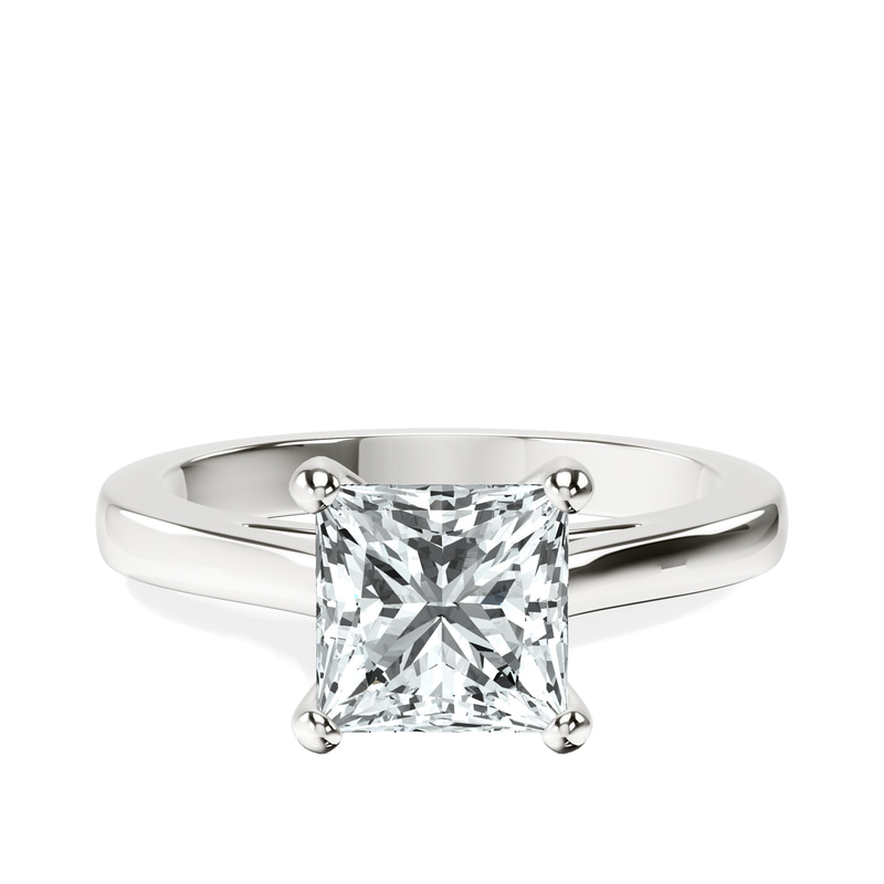 Teagan Solitaire 2mm Lab Diamond Ring front view