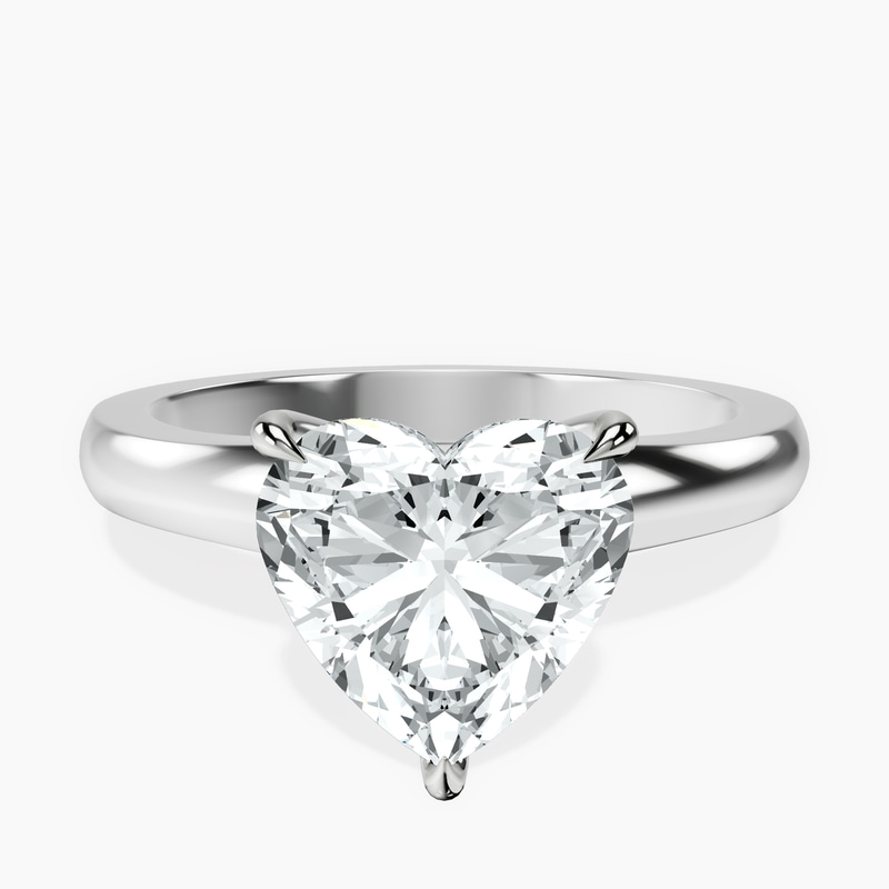 2.23 ct. heart Arielle Solitaire Ring in platinum rtr top