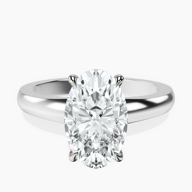 2.99 ct. oval Arielle Solitaire Ring in 10kt white gold rtr top