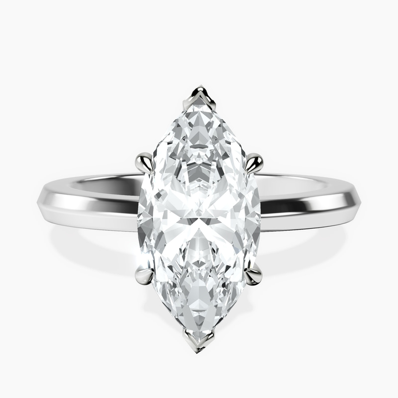2.73 ct. marquise Eva Knife Edge Ring in platinum rtr top