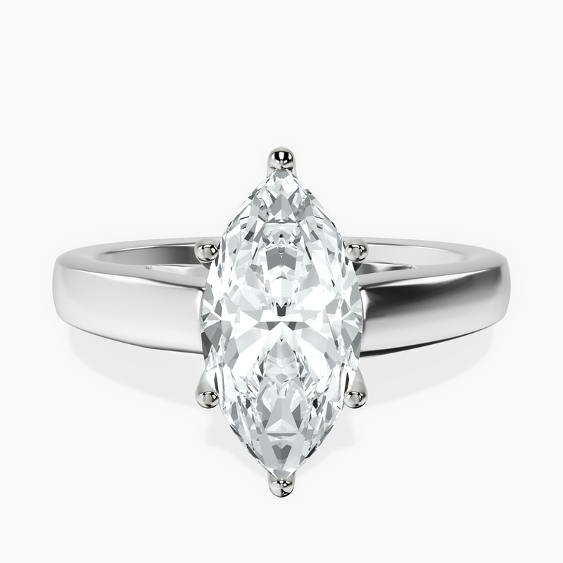1.39 ct. marquise Allen Solitaire Ring in 10kt white gold rtr top