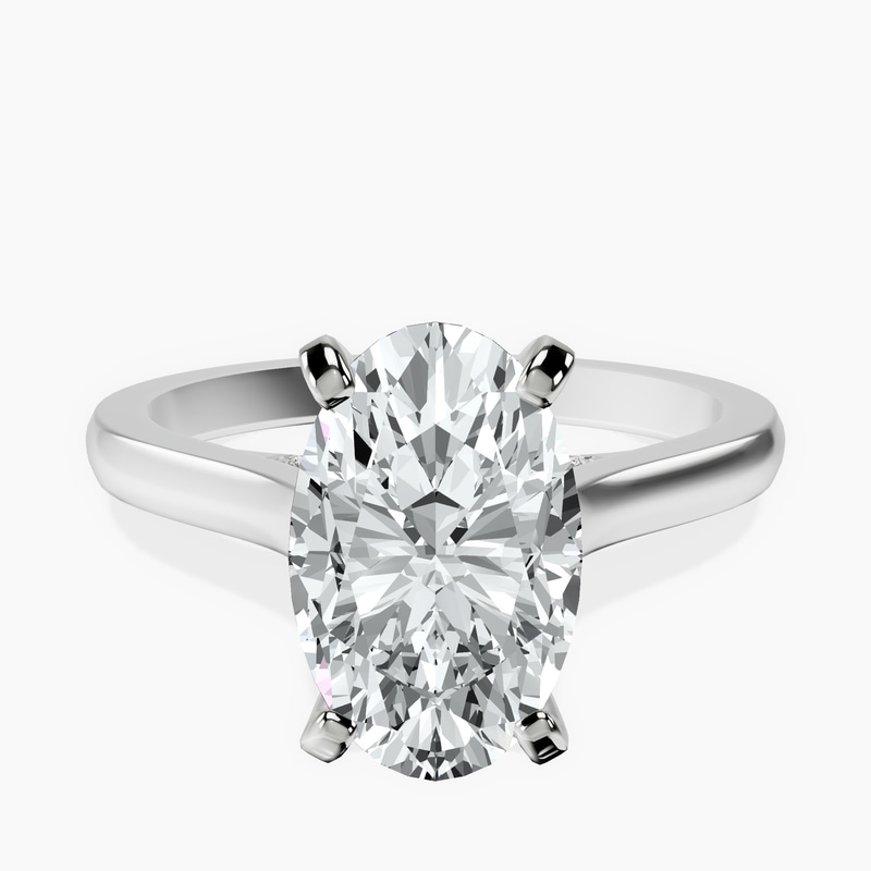 2.06 ct. oval Demi Lovato Engagement Ring in 18kt white gold rtr top