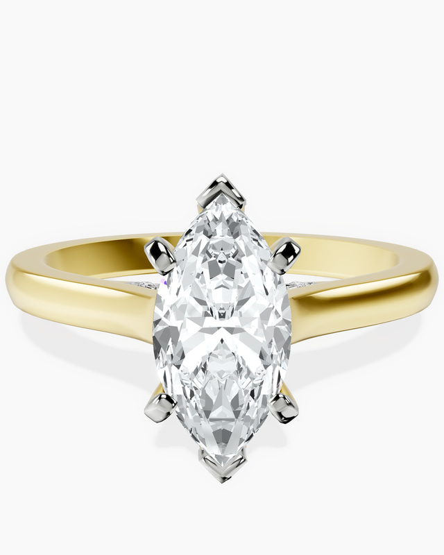 1.39 ct. marquise Elsa Solitaire Ring in 10kt yellow gold rtr top