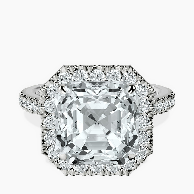 Platinum Klarissa Halo Lab Diamond Eternity Ring front image